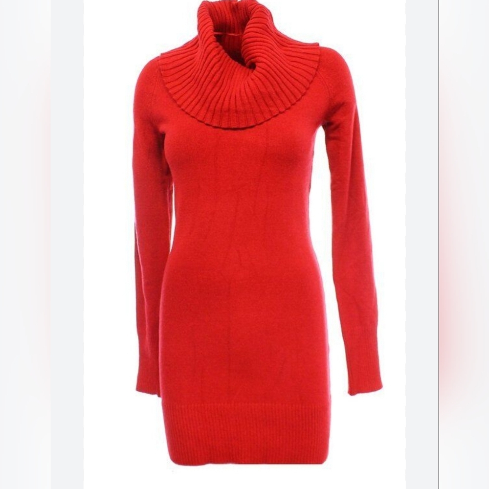 Inc International Concepts Designer Red Ribbon cowl neck